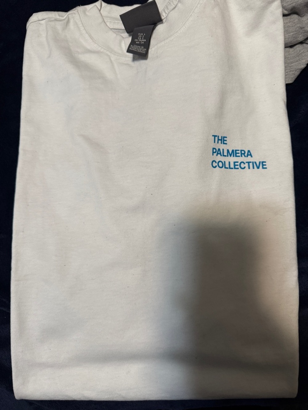 H&M White T-Shirt with Small Blue Logo